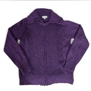 Great Northwest Clothing Company Purple Zip Up Sweater